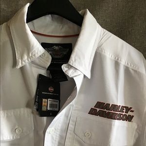 NWT mens Harley Davidson long sleeve button down